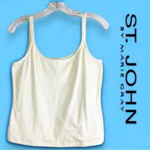 St John Sport Cropped Off White Tank Women’s Size Medium